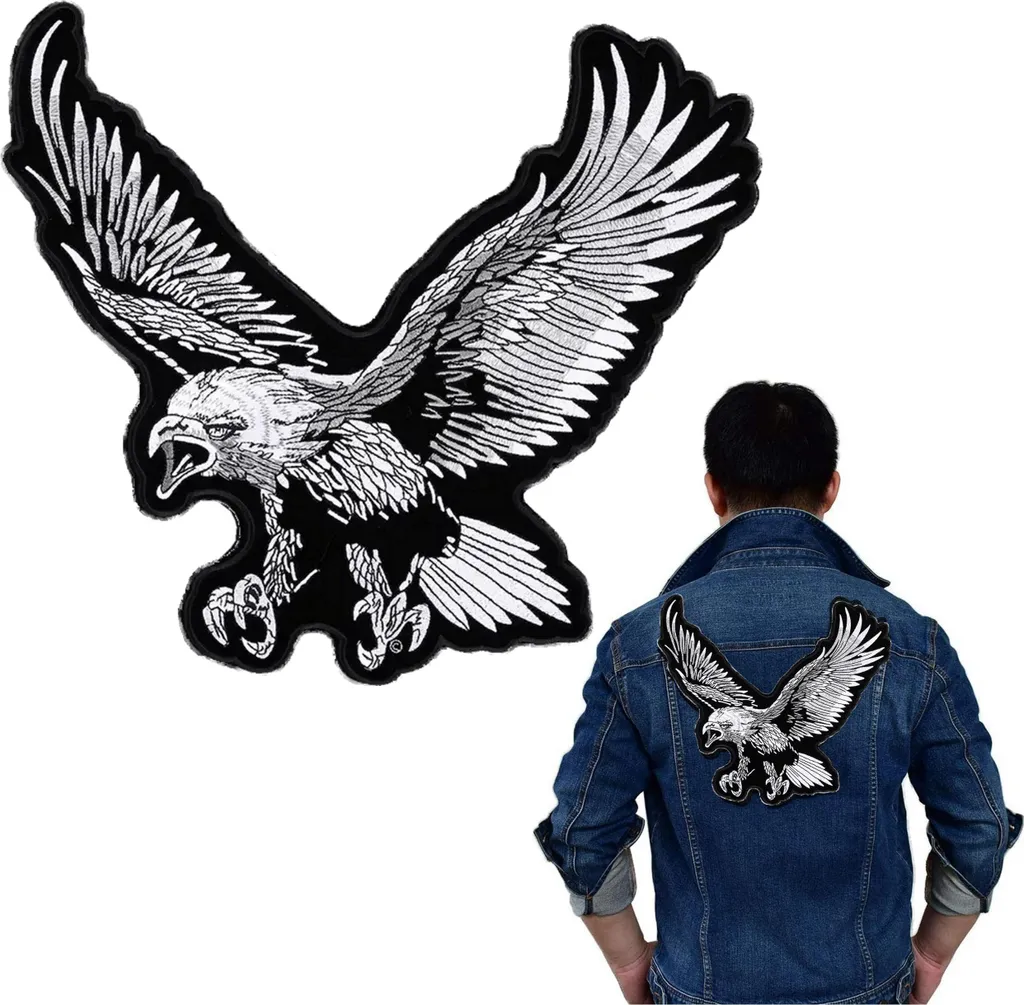 Écusson XXL pour Blouson Moto Adler Hawk - Patch de Dos Large 30cm