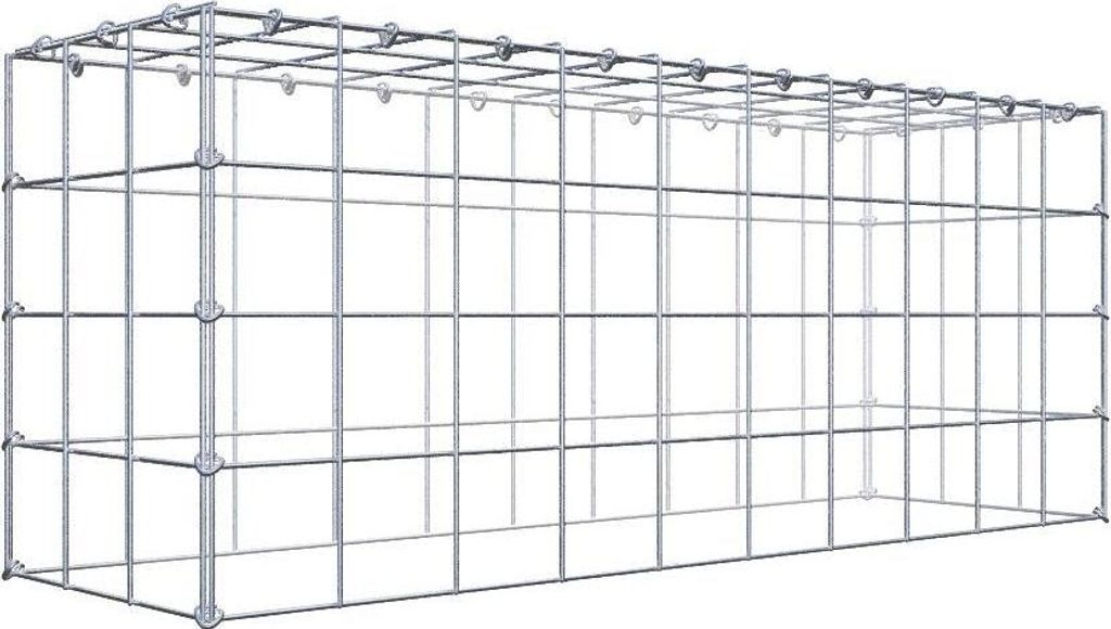 Anbaugabione Typ 3 100 cm x 40 cm x 30 cm (L x H x T), Maschenweite 10 cm x 10 cm, C-Ring