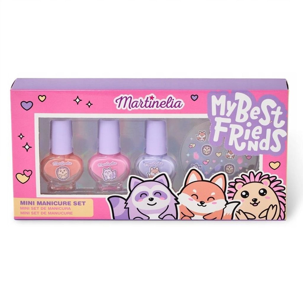 Martinelia Armband- & Nageldesign Set – 4 Nagellacke, 3 Armbänder, Glitzer, Strasssteine, Für Mädchen