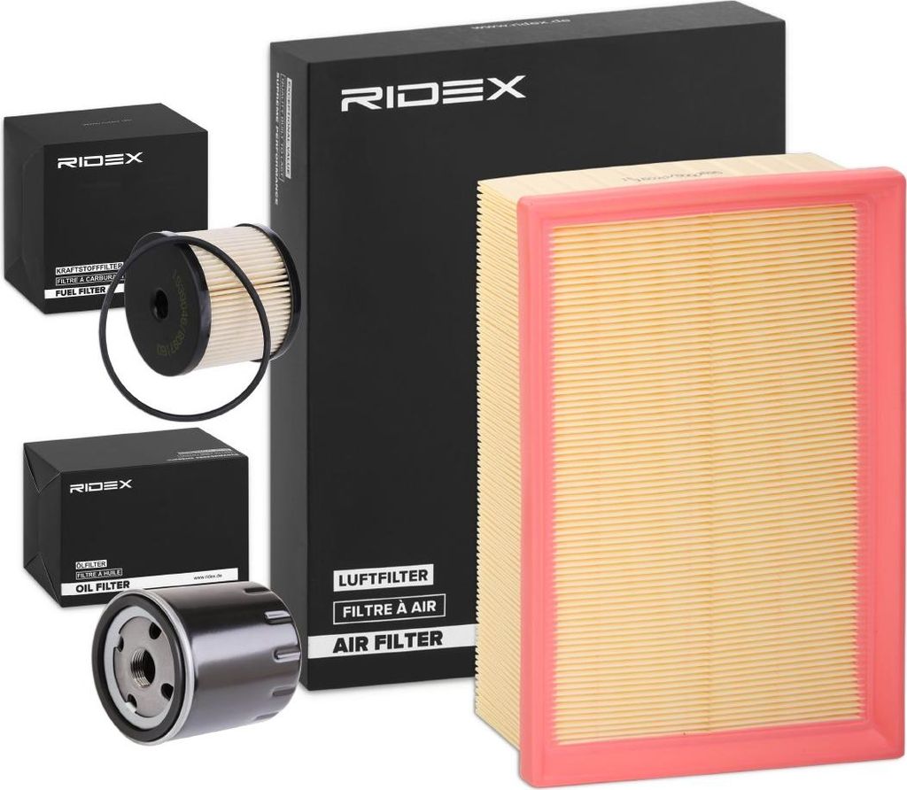 RIDEX Filterset Inspektionspaket Filtersatz für RENAULT Scénic III (JZ0/1) passend für PEUGEOT 307 (3A/C) 307 SW (3H) 307 Break (3E) 307 Stufenheck