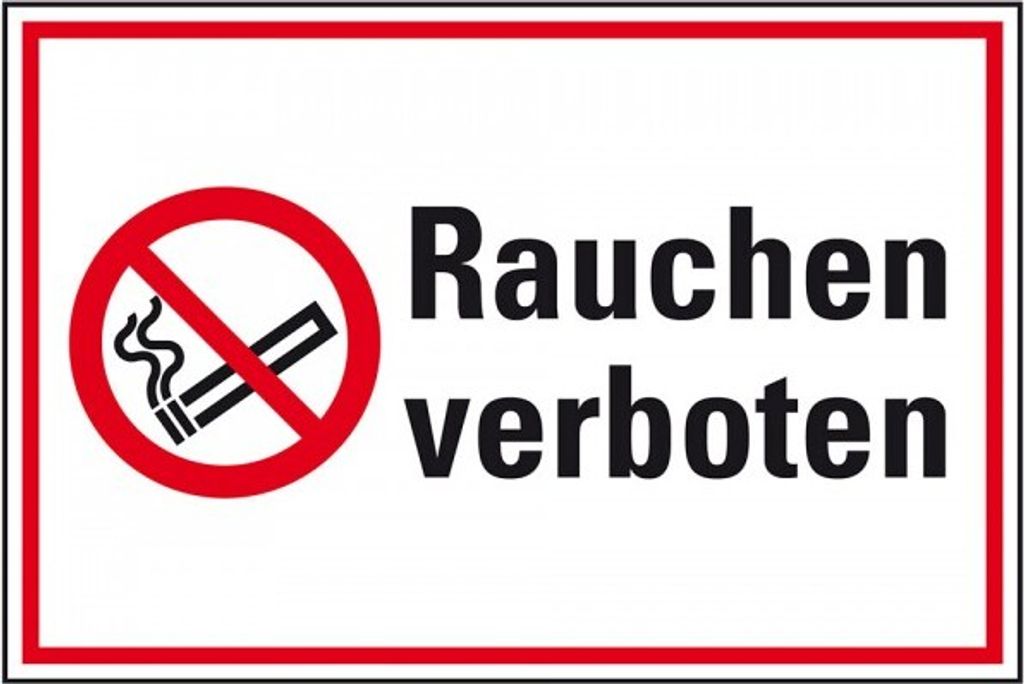 Dreifke Schild I Verbots-Kombischild Rauchen verboten, Kunststoff, 200x300mm