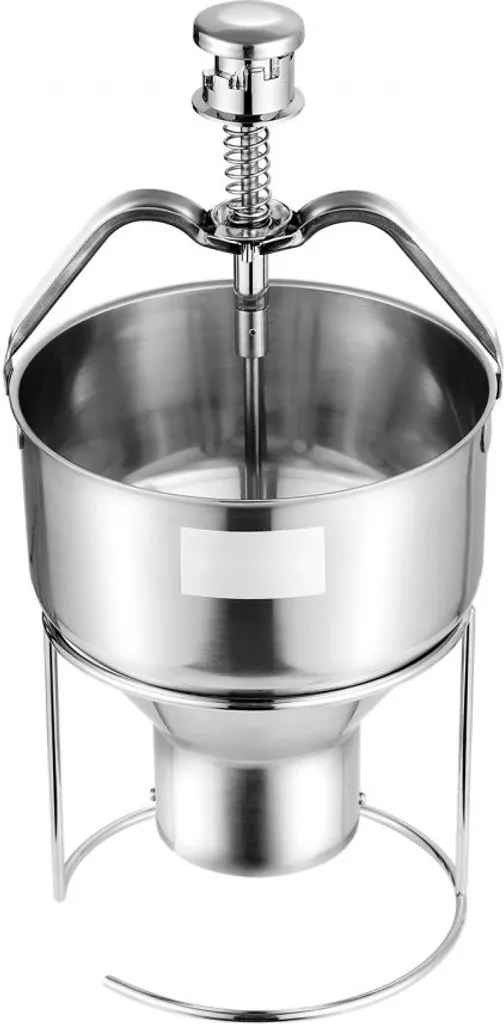 Machine à beignets manuelle inox 2,4L - Distributeur de pâte avec support - 9