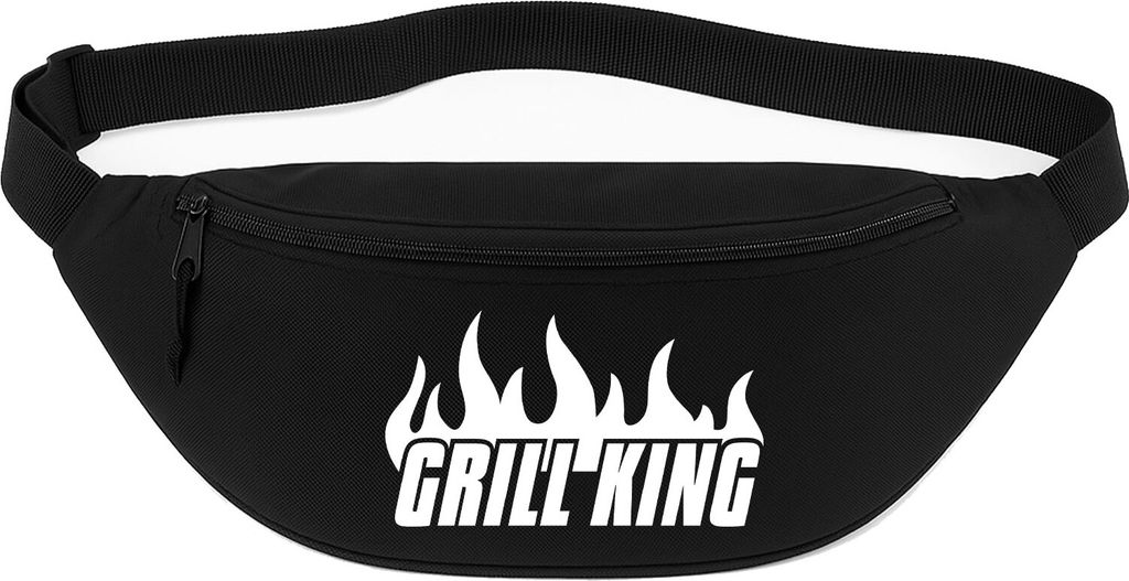 Huuraa Bauchtasche Grill King Flammen 2,5 Liter Black Polyester Crossbody Bag Geschenkidee