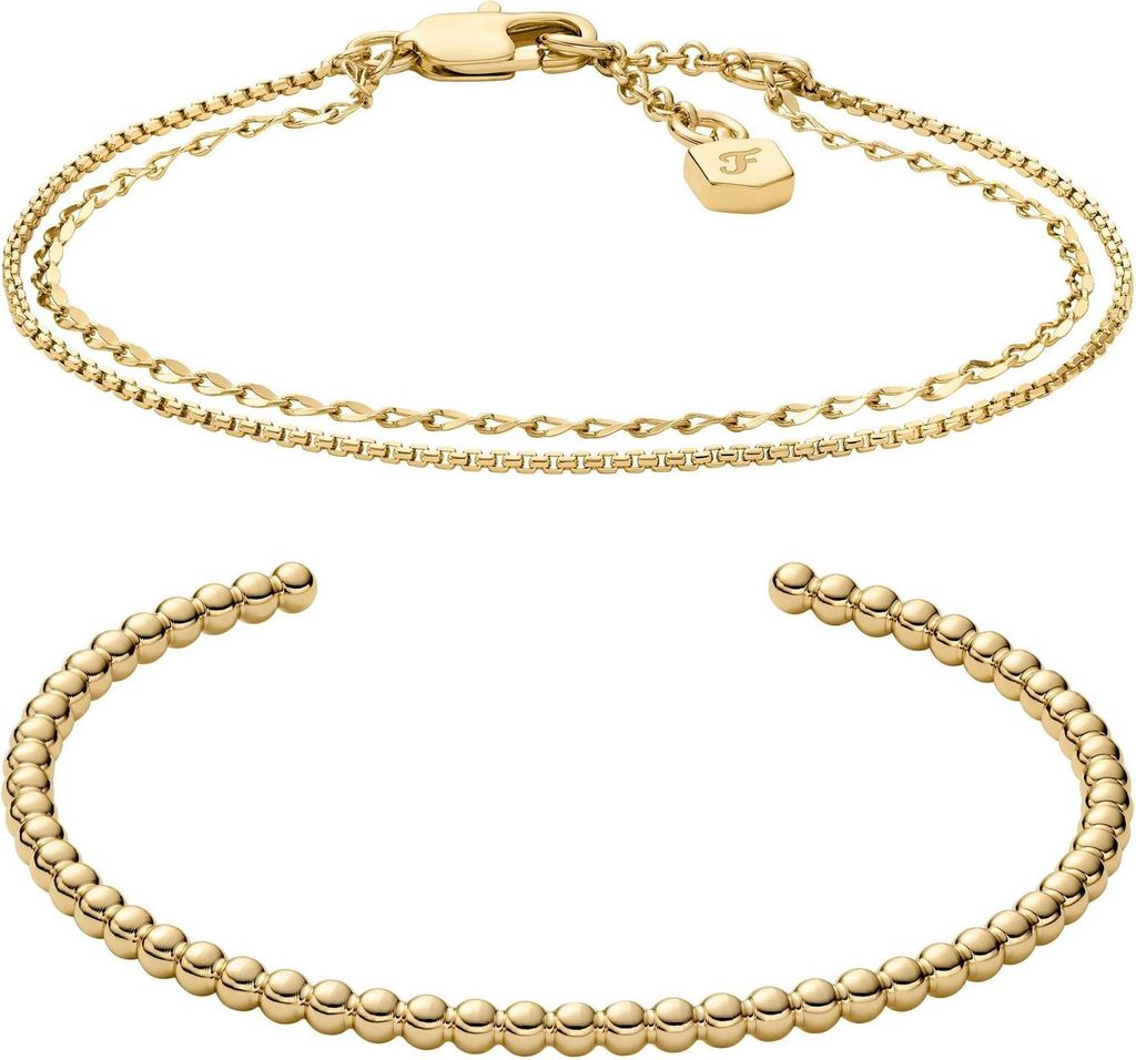 Fossil JA7293SET Damen Armband Messing Gold 19,5 cm