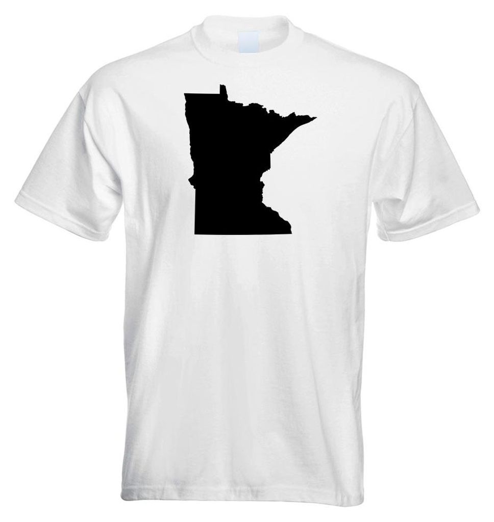Kiwistar - T-Shirt - Weiss - USA - Bundesstaat - Minnesota Herren Funshirt Bedruckt Design Sprüche Spruch Motive - mit Motiv Bedruckt - Funshirt D...