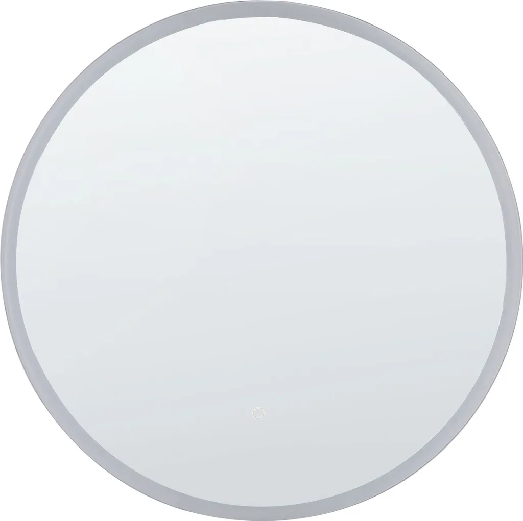 Miroir de salle de bains LED rond 79 cm suspendu style contemporain