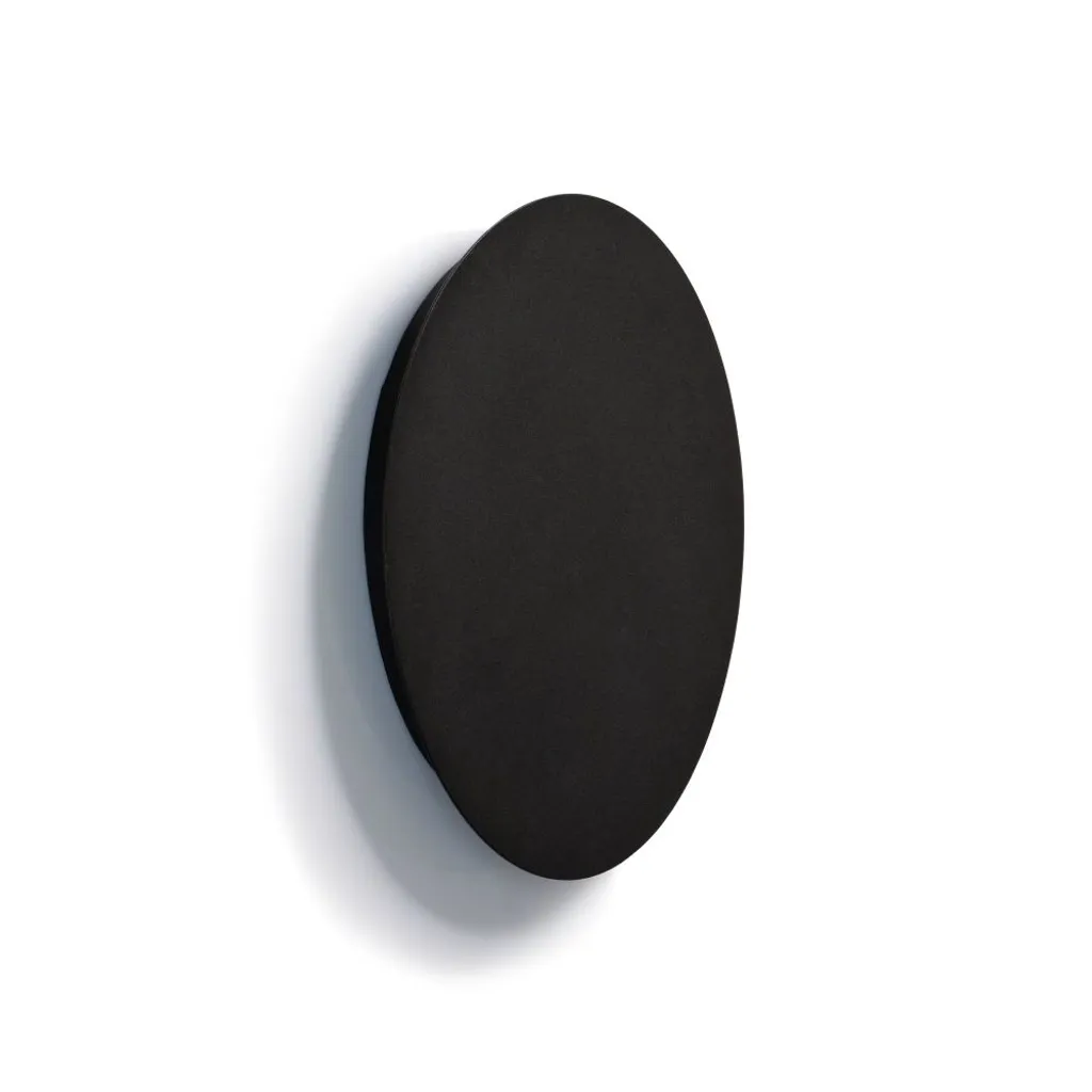 Applique murale LED RING noire fine 12W solution gain de place design