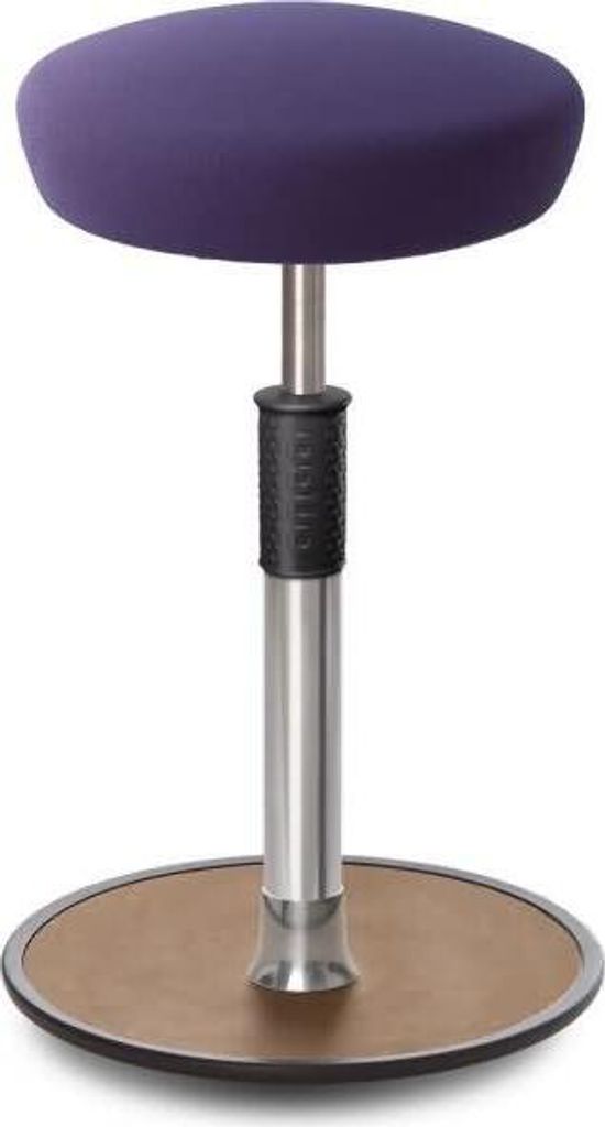 Sitz- Stehhocker Free Tall Hutsitz Gestrick Lila chrom /Natur.