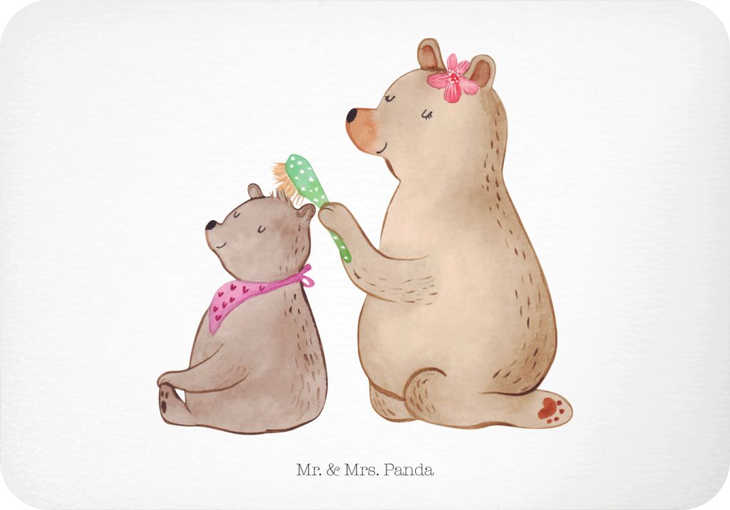 Mr. & Mrs. Panda magnet Bär Kind - Weiß - Geschenk, Kühlschrankmagnet, Bruder, Mutter, mdf, whiteboardmagnet, Muttertag, haftmagnet, wandmagnet,...