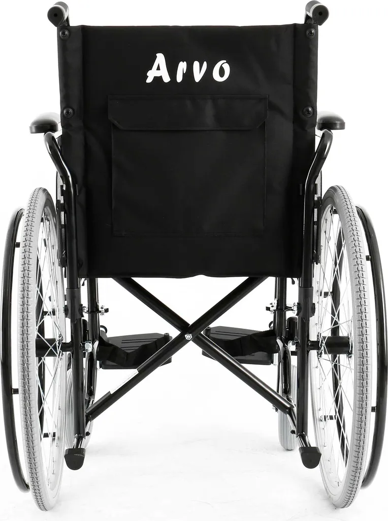 Fauteuil Roulant Arvo Basic Noir - Mobilité Retrouvée et Confortable