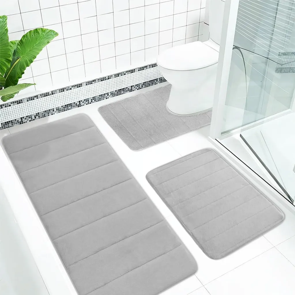 Tapis de Bain Antidérapant : Évitez les Chutes et les Sols Humides en Gris