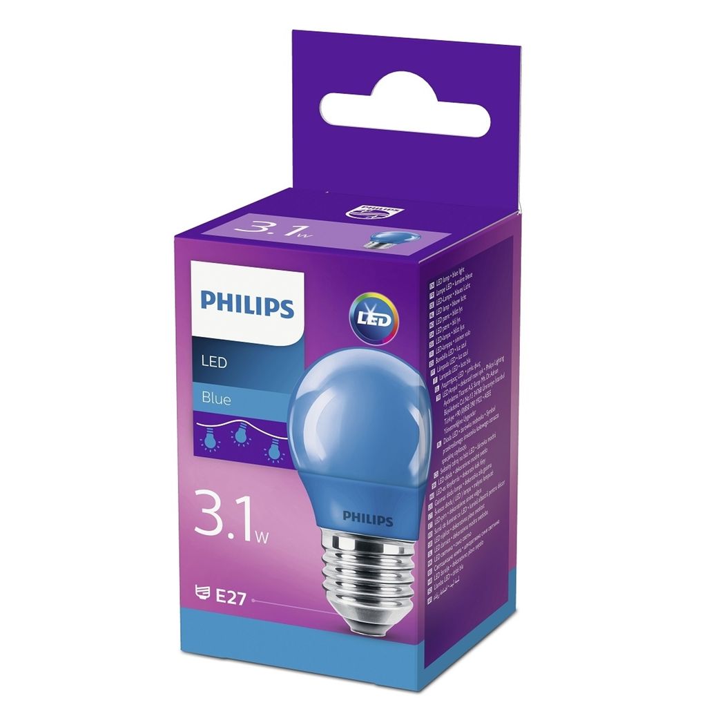 Philips 929001394101, 3,1 W, E27, 10000 h, Blau Produktbild 