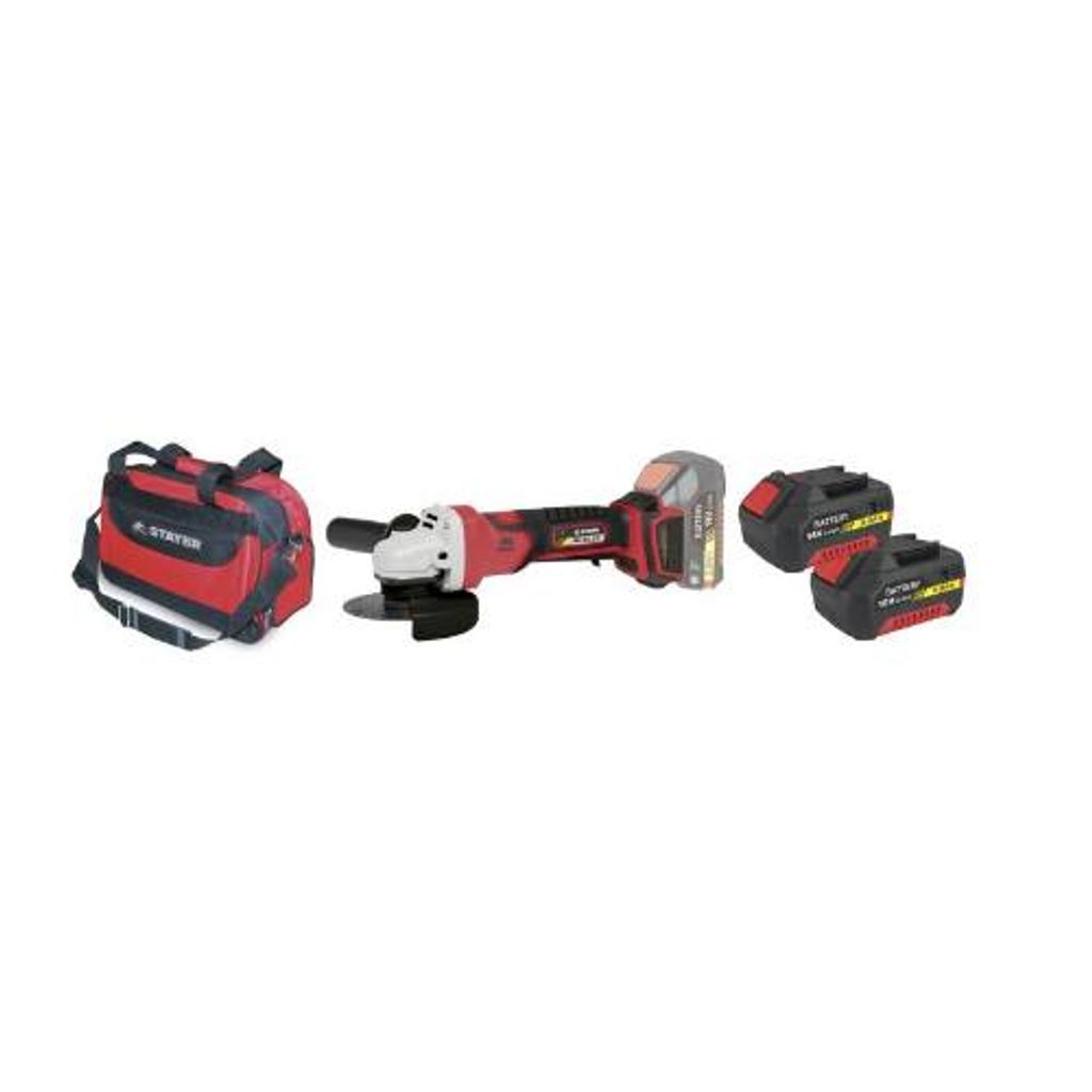 Akku-Winkelschleifer AGB L2025, Ø 115 mm, 18 V, 2 Batterien, 5 Ah, Tasche, STAYER