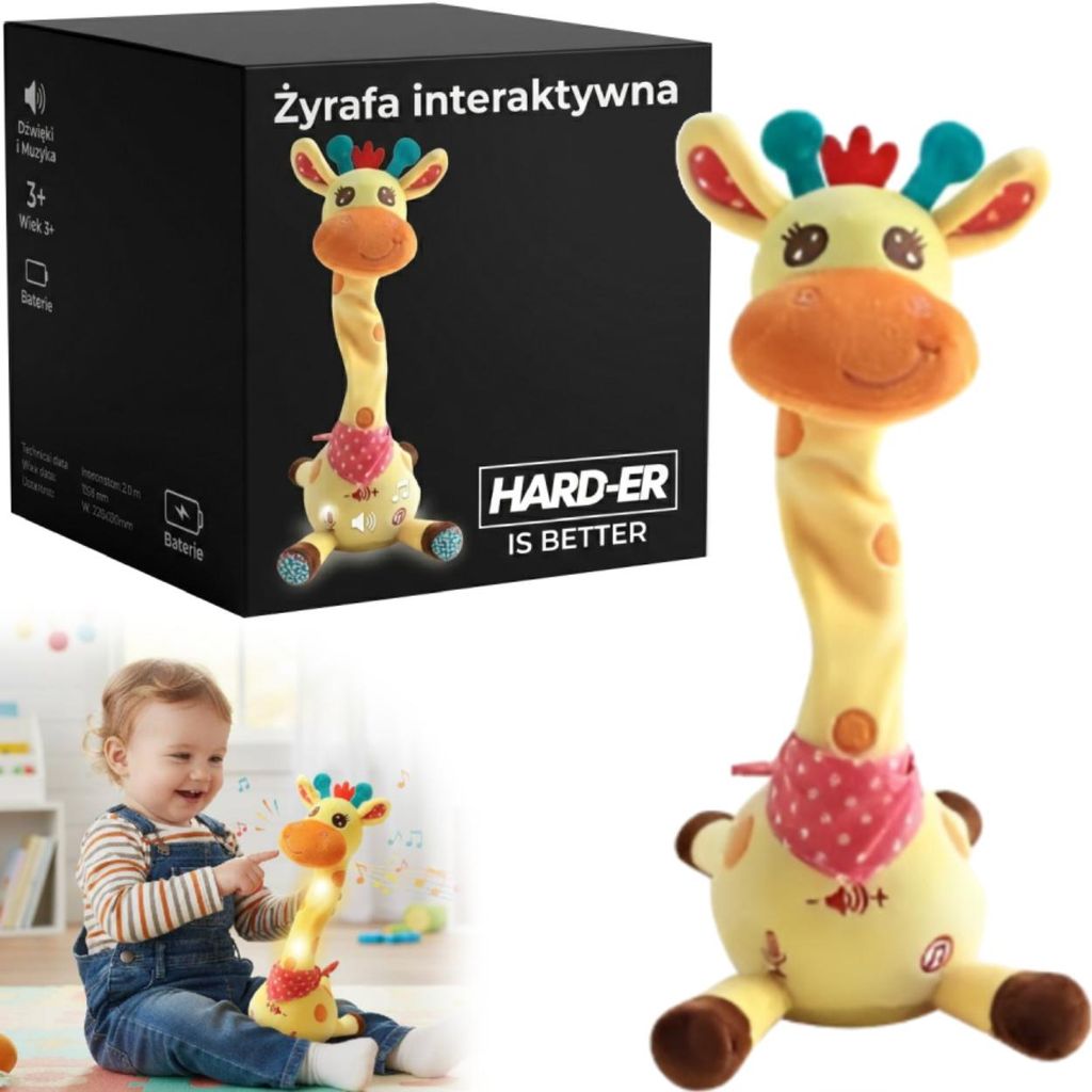 Plüsch Giraffe für Kinder mit Musik, Tanz und Produktbild 