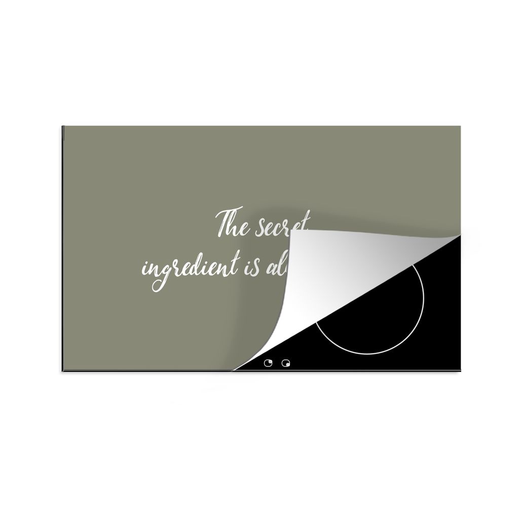KitchenYeah Herdabdeckplatte Die geheime Zutat ist immer die Liebe - Liebe - Sprichwörter - Zitate , 83x51cm, Küche Deko, Glaskeramikkochfeld H...