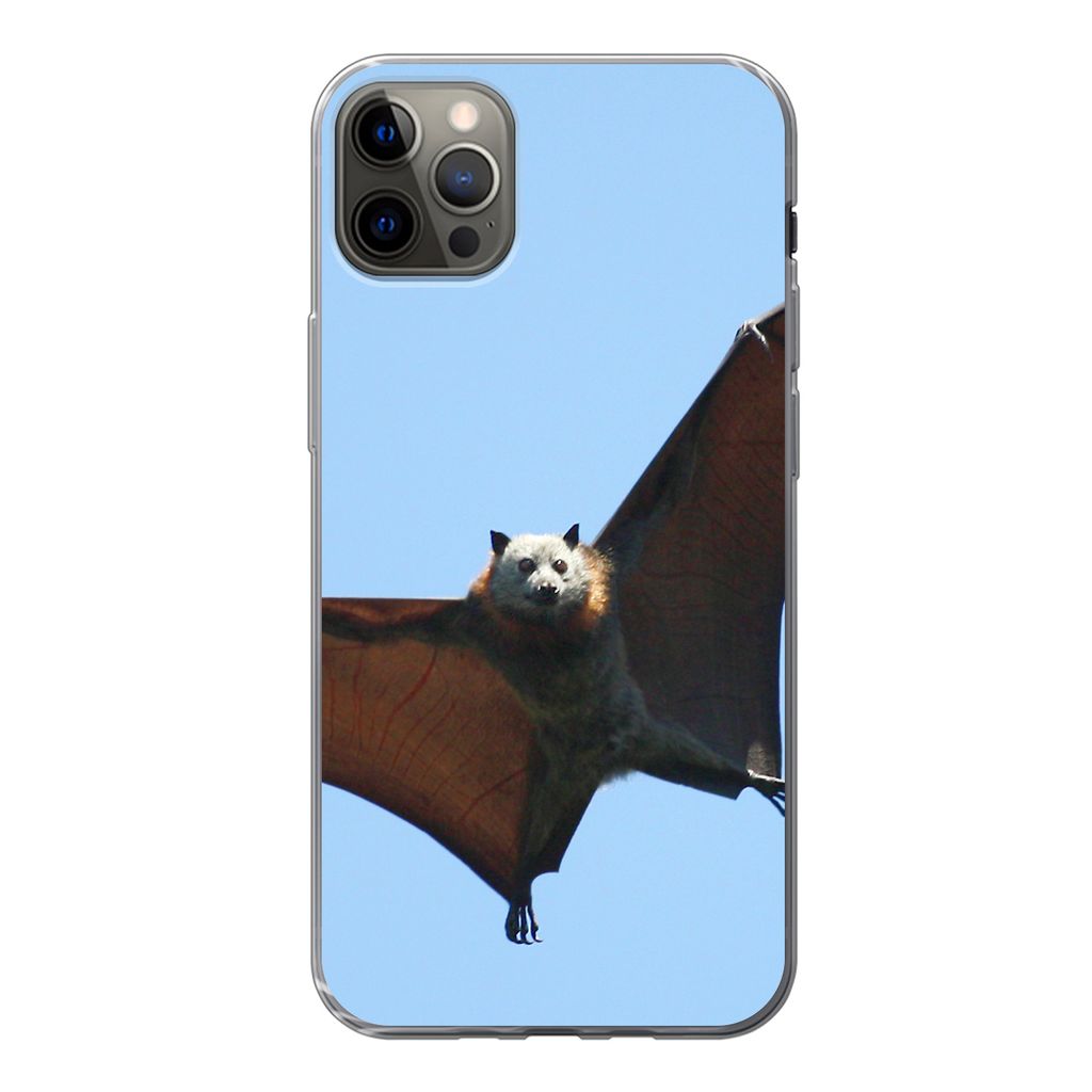 MuchoWow Handyhülle Schutzhülle Hülle für iPhone 12 Pro Max Fledermaus - Luft - Flügel Silikon Softcase Handy Hülle - Hartschale