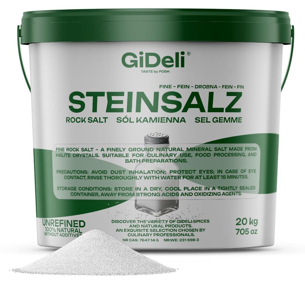 Steinsalz 20kg Fein Natursalz Speisesalz Badesalz Halit Produktbild 