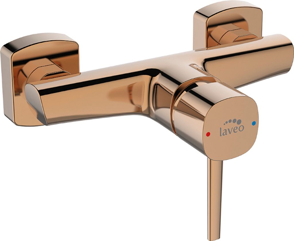 BADLAND Brausearmatur Wasserhahn POLA Brausebatterie für Badezimmer in Rosegold