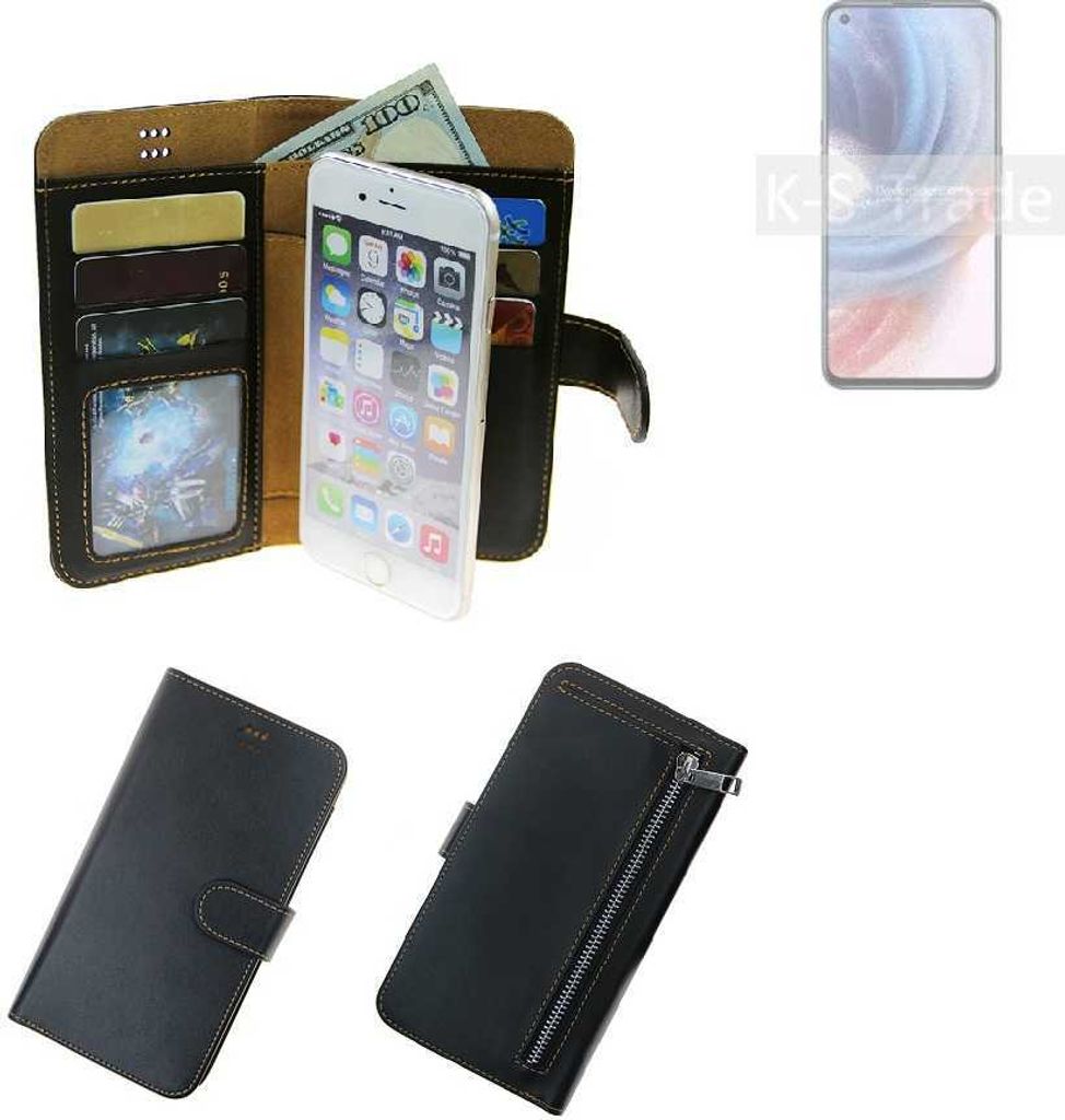 K-S-Trade Schutz Hülle kompatibel mit Oppo K9 Pro 5G Klapphülle Case Phone cover Slim Handytasche Handy Hülle schwarz aus Kunstleder (1 Stk)