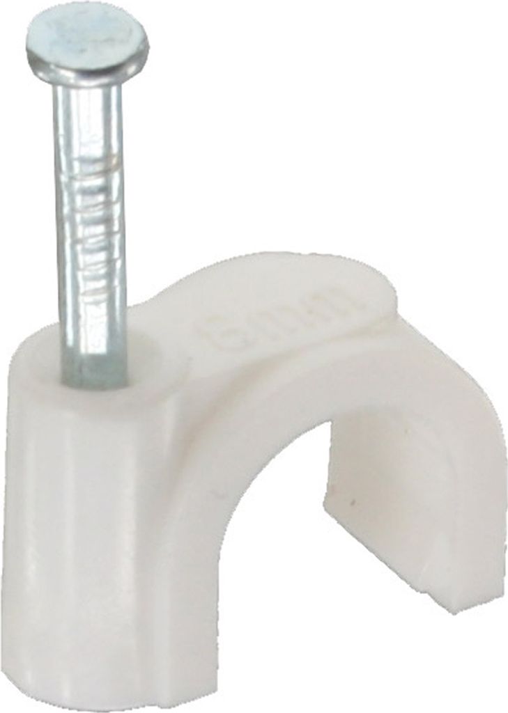 InLine Kabelschelle 8mm rund, weiß, 50 Stück