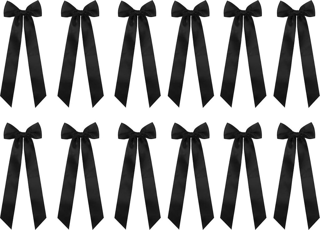 12 Stück Kerzenständer-Schleifen, Dekorationen, 33 cm, selbstklebend, große Schleifen aus Band für Kerzenhalter, Geschenkverpackungen, Brautpar...