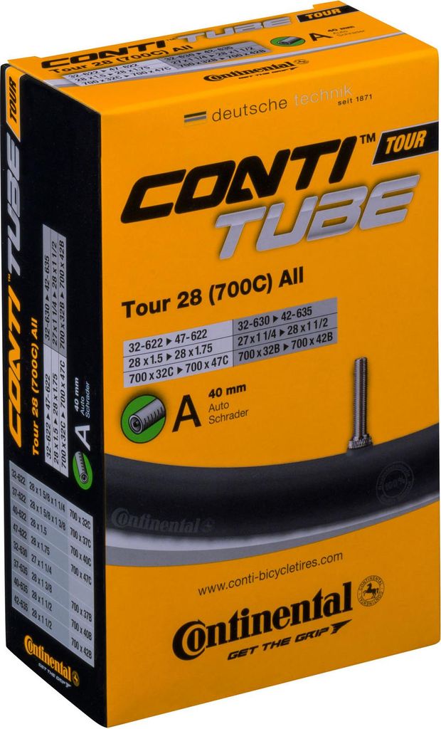 Dętka CONTINENTAL "Tour 28 All" 28-622, zawór Schrader 28 x Zdjęcie produktu 