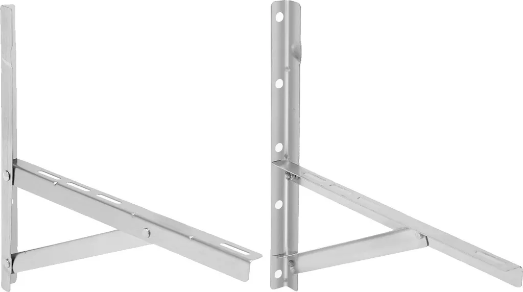 Support mural climatisation pliable inox 30cm pour unité extérieure AC