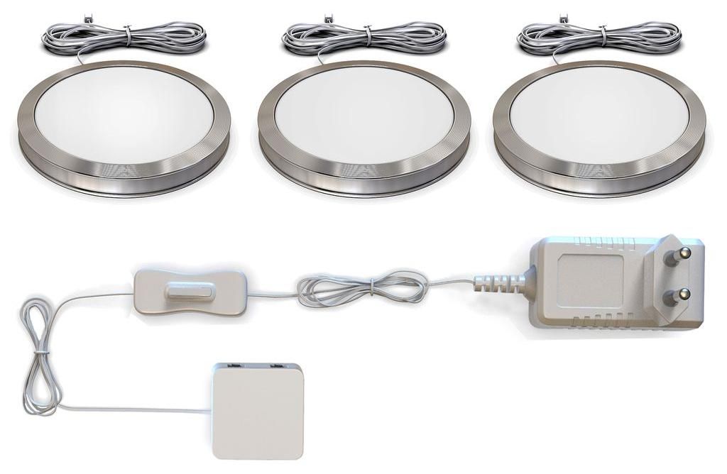 B.K.Licht lot de 3 spots en saillie, spots LED vitrine, Image du produit 