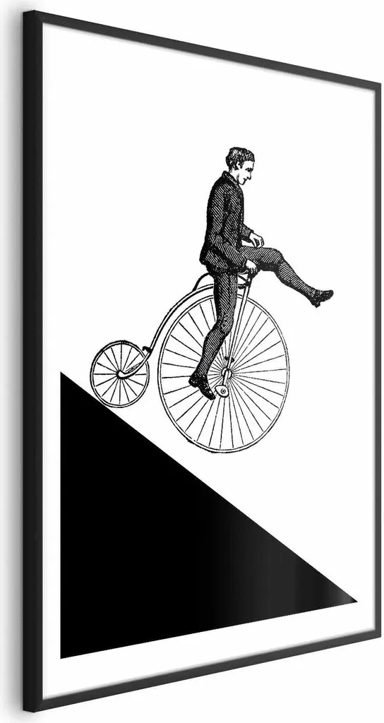 Quadro Ciclismo 60x90 Cornice Nera Moderna - Poster Arredo Interni