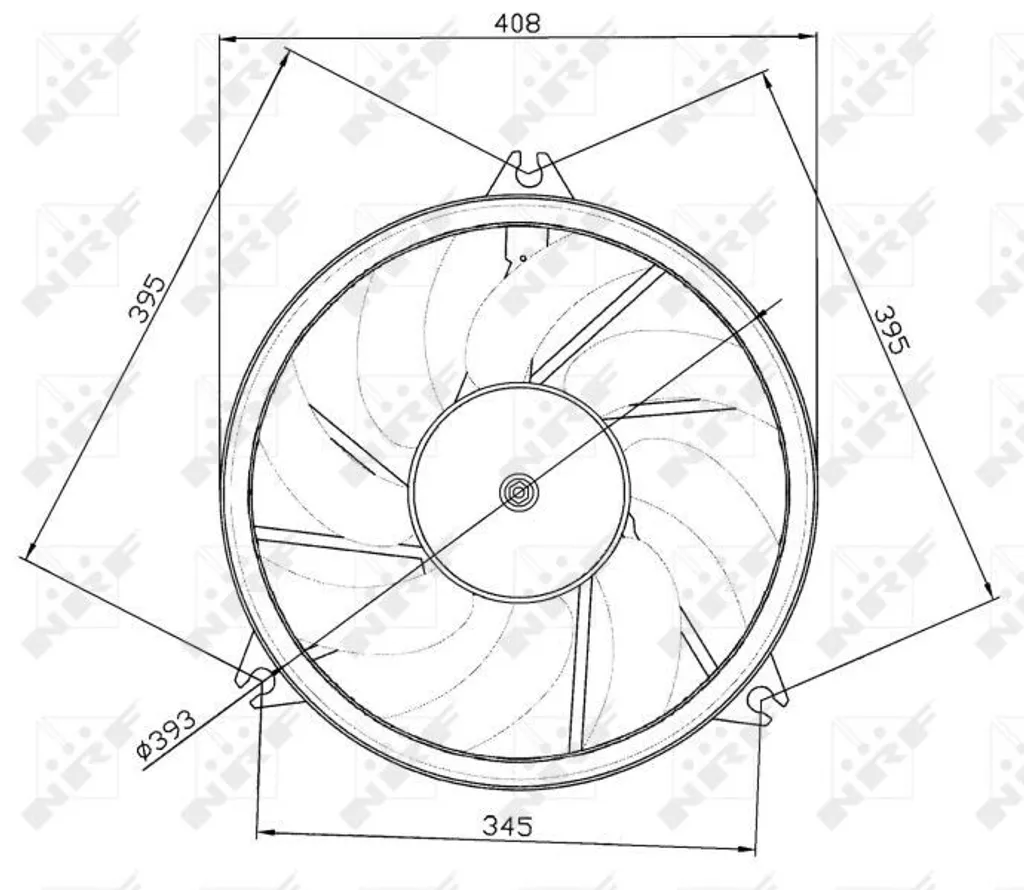 Ventilateur de Radiateur NRF 47049 Haute Résistance - Compatible 125391