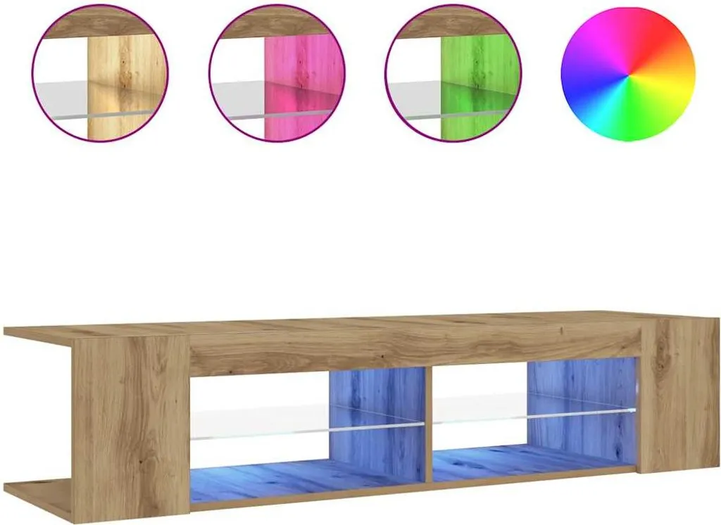 Mobile Porta TV LED vidaXL 135cm Rovere Artisan per Home Theater