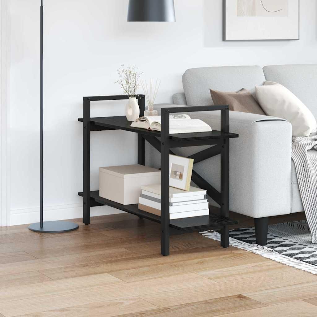 Maison Exclusive - Bücherregal Schwarz Eichen-Optik 100 x 33,5 x 64 cm