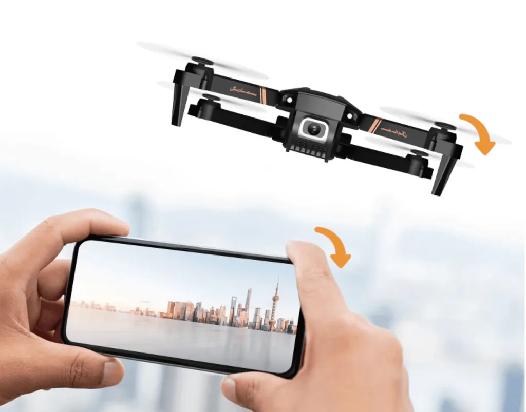 RICHIE Drone Pliable Caméra Full HD avec 2 Batteries et App iOS Android