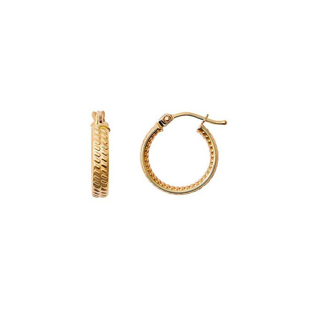 Xenox XG9K6013G Creolen Ohrringe Damen Fine Gelbgold 375/- Ø 12 mm
