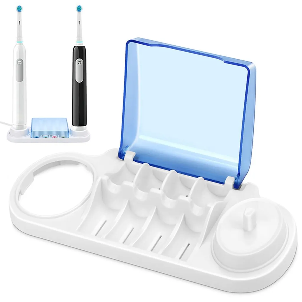 Porte-brosse à Dents Électrique Mural Blanc avec Fonction Stérilisation