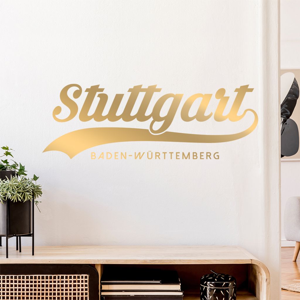 Stuttgart Baden-Württemberg Wandtattoo Wandaufkleber Wall Sticker - Dekoration, Küche, Wohnzimmer, Schlafzimmer, Badezimmer