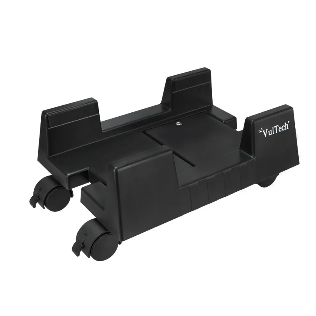 Chariot pour unité centrale support PC à roulettes réglable noir
