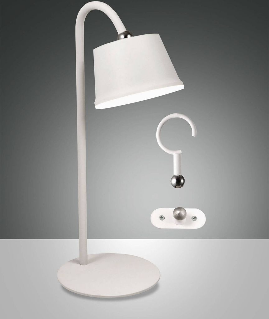 Fabas Luce LED Außen-Akkuleuchten Set Armanda Ø120mm 3W Warmweiß IP54 Weiß dimmbar Akku