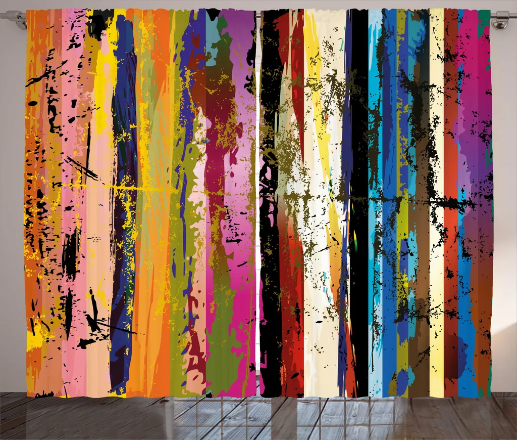 Rideau Universel Prêt à Poser 280x225 cm ABAKUHAUS Style Peinture
