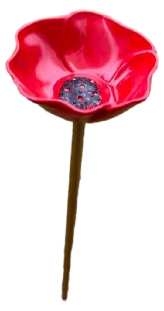 Metallener Blumenstecker, Insektentränke, Mini-Vogelbad, Trinkschale für Bienen, Schmetterlinge und Vögel, Gartendekoration