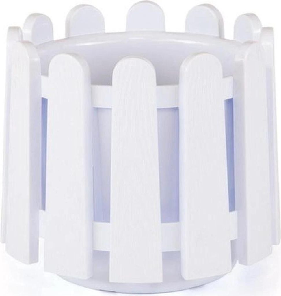 Witte runde 14L Blumentopf mit Wasserdrainagesystem, UV-beständig, 33 x 31 cm, 5 Farben erhältlich