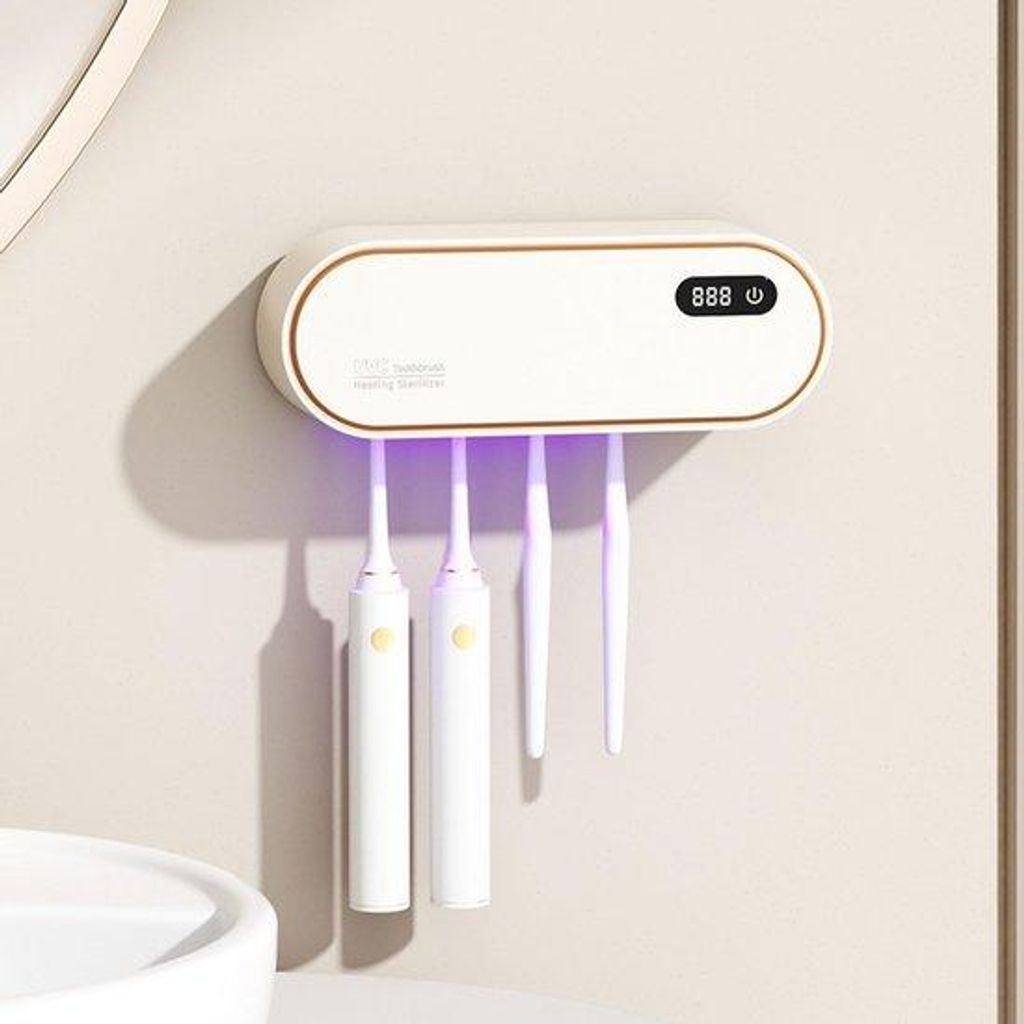 Elektrický držák na zubní kartáčky pro montáž na zeď, s UV Obrázek produktu 