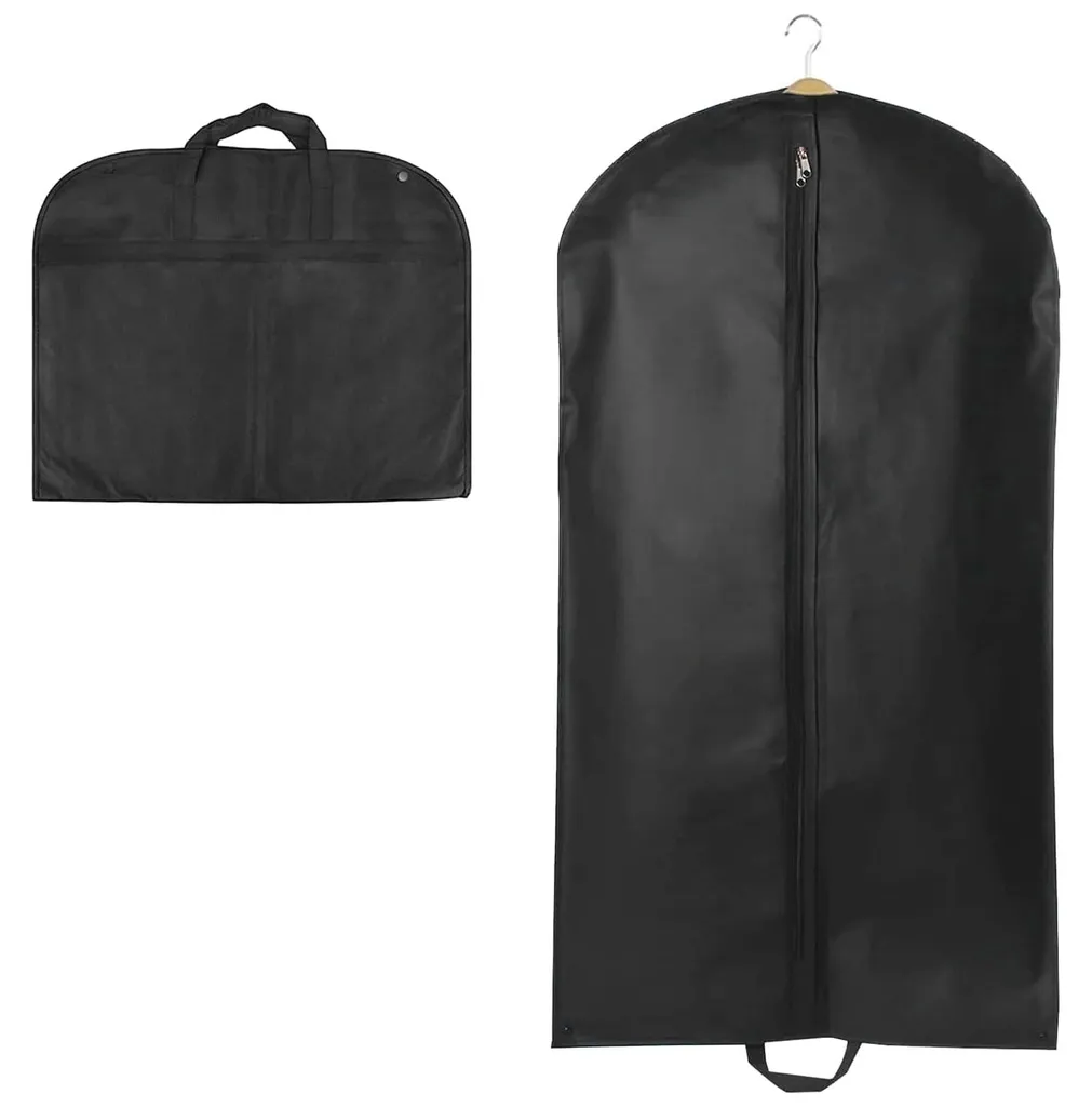 Housse de voyage pour robe de soirée et costume, format 60 x 120 cm noire