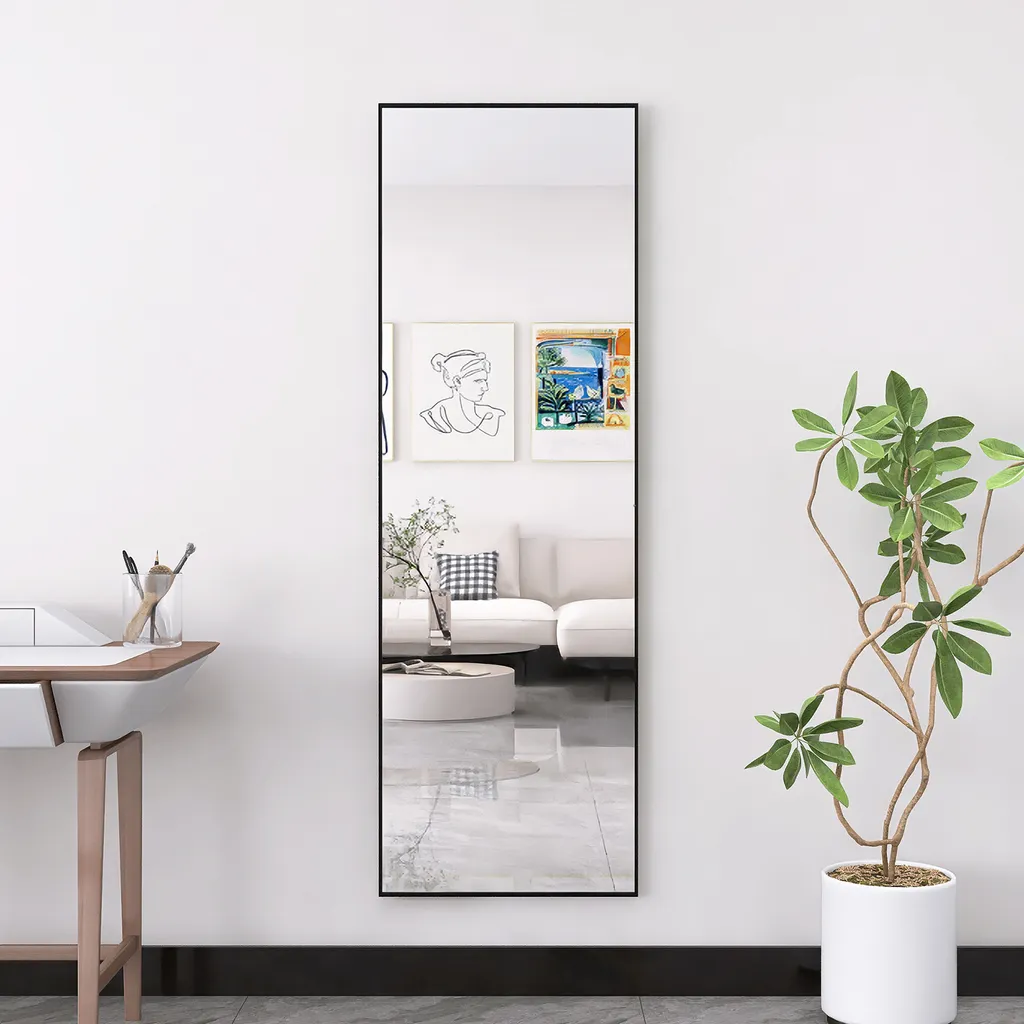Specchio Full-Length Alluminio 162x53 cm per Selfie e Camera Letto - 2