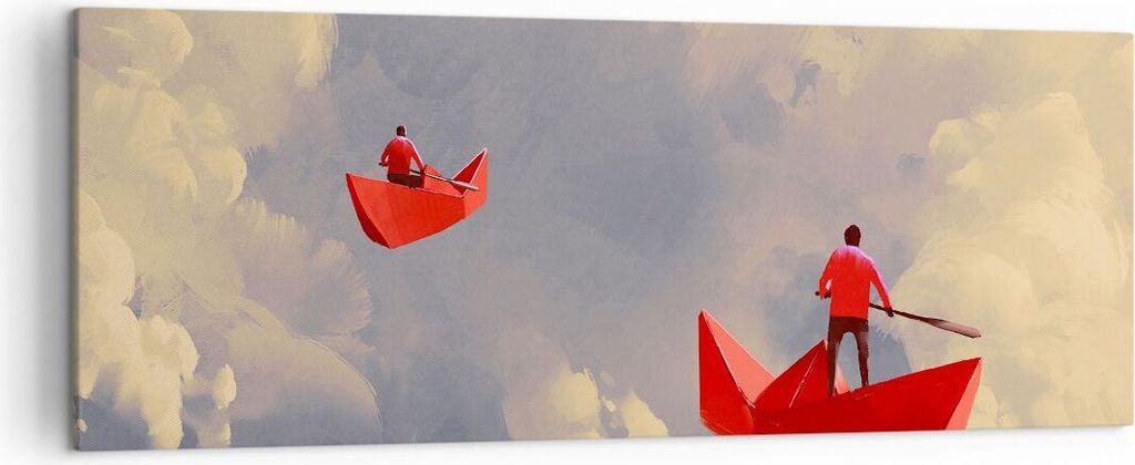 Bild auf Leinwand - Leinwandbild - Abstraktion modern - 140x50cm - Wand Bild - Wanddeko - Leinwanddruck - Bilder - Kunstdruck - Wanddekoration - Le...