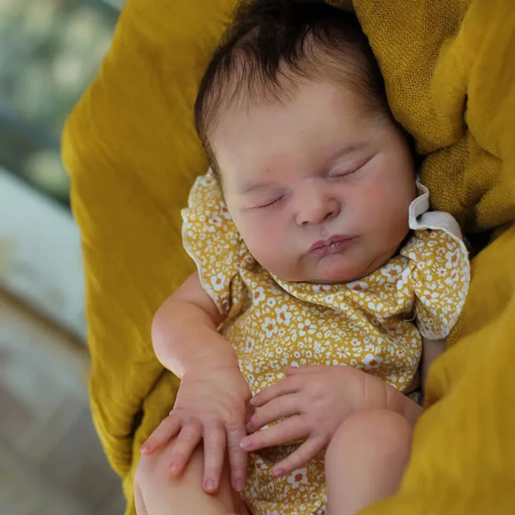 Bébé Reborn de Collection pour Adulte 48cm Sommeil Profond Doux