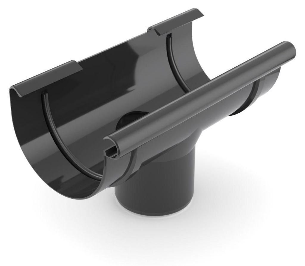 BRYZA Rinnenkessel aus Kunststoff Ø 75/63 mm, Schwarz RAL Produktbild 
