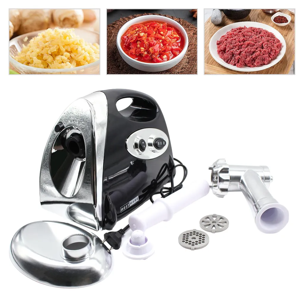 Hachoir à viande électrique puissant avec accessoires pour saucisses en inox