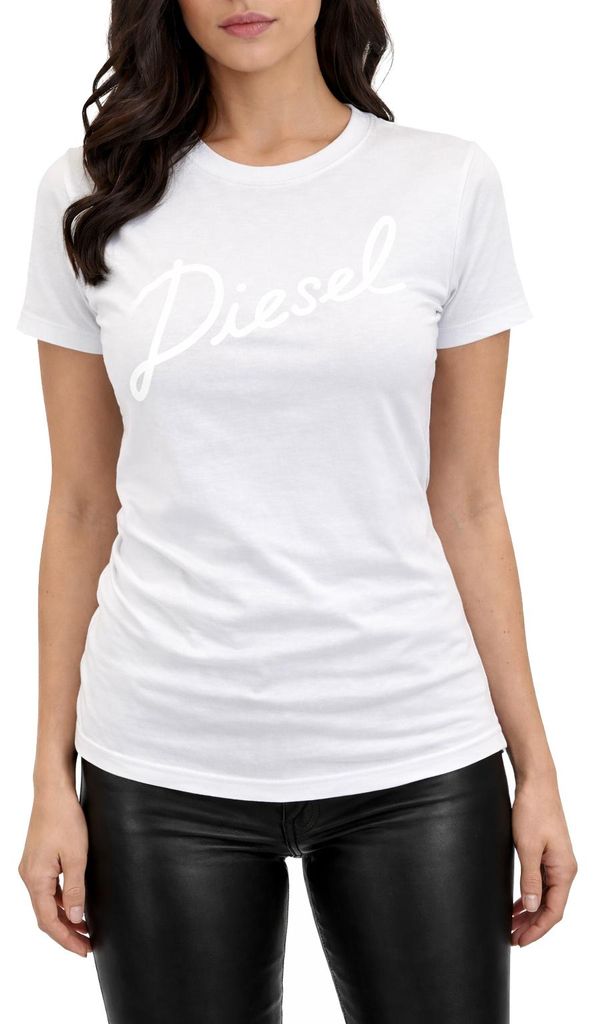 Diesel Damen T-Sully-AH-B T-Shirt Kurzarm Weiß