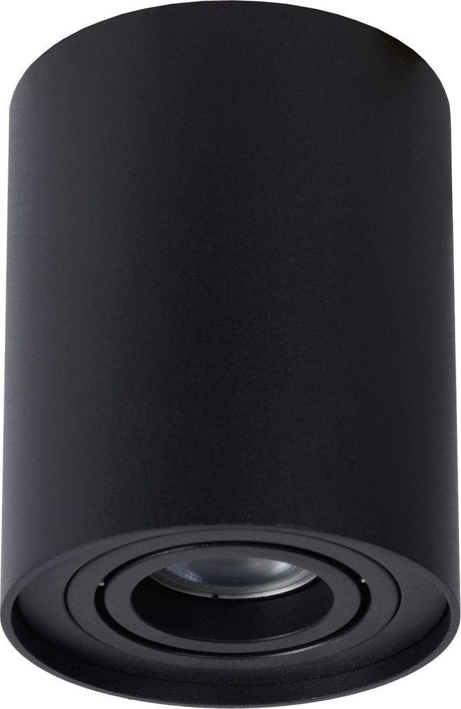 Spot Leuchte Decke Aufputz Aluminium GU10 rund Ø 9,6 cm Schwarz Modern Lampe Deckenlampe